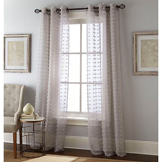 Alternate image 1 for Payton 84-Inch Grommet Window Curtain Panels in Grey (Set of 2)