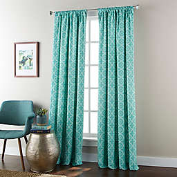 Alex 84-Inch Rod Pocket Window Curtain Panel in Turquoise