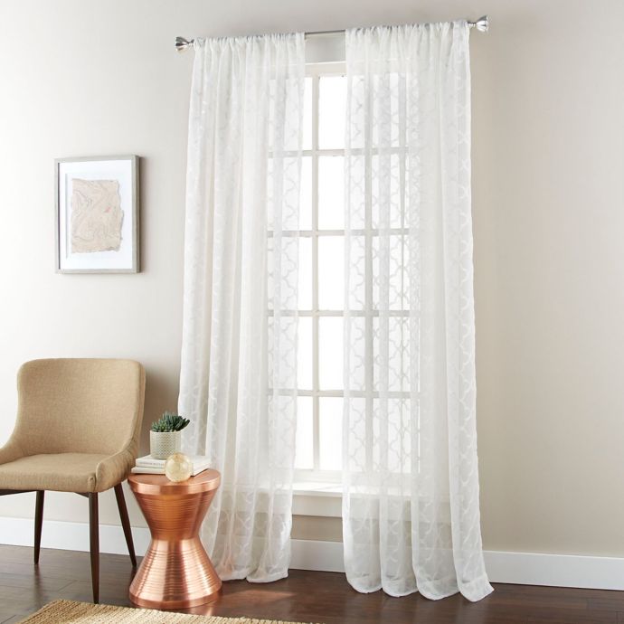 Jess Rod Pocket Sheer Window Curtain Panel Bed Bath Beyond
