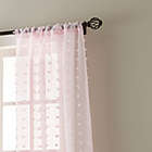 Alternate image 1 for Pom-Pom Rod Pocket Sheer Window Curtain Panels (Set of 2)