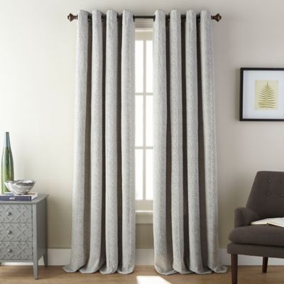 Union Square 84-Inch Grommet Top Window Curtain Panel in Black 