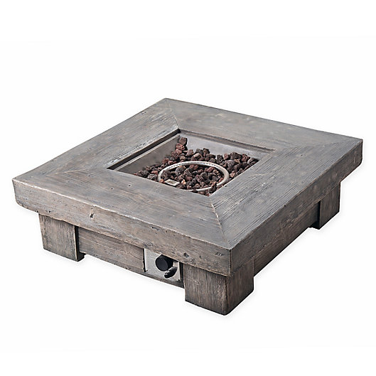 Alternate image 1 for Teamson Home Retro Wood Square Propane Gas Fire Pit
