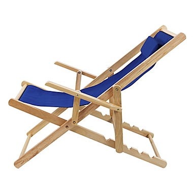 Casual Home&reg; Canvas Adjustable Sling Chair in Royal Blue. View a larger version of this product image.