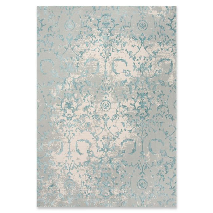 Rizzy Home Chelsea Vine Scroll Area Rug In Grey Teal Bed Bath Beyond