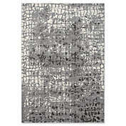 Rizzy Home Abstract Area Rug in Ivory/Grey