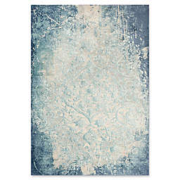 Rizzy Home Vine Scroll Rug in Teal