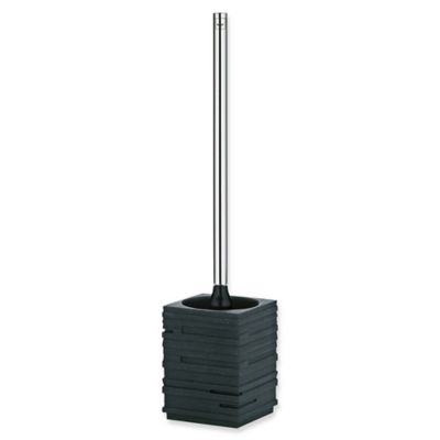 black toilet brush set