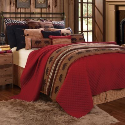 HiEnd Accents Bayfield Queen Coverlet Set in Red/Brown