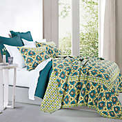 HiEnd Accents Salado Reversible Full/Queen Quilt Set in Turquoise