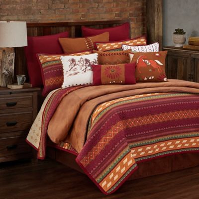 HiEnd Accents Solace Reversible King Quilt Set in Berry