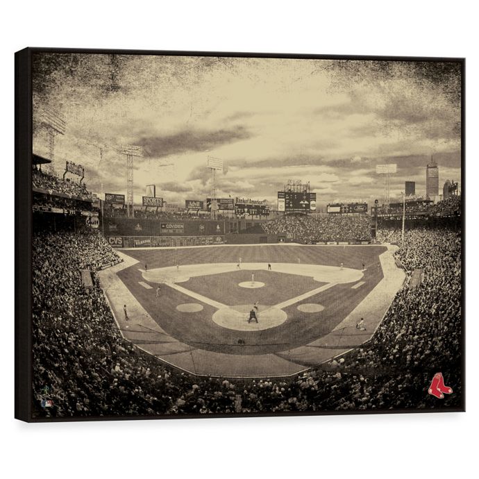 Mlb Boston Red Sox Vintage Stadium Printed Canvas Wall Art With