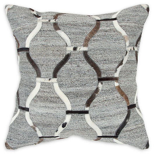 Alternate image 1 for Rizzy Home Donny Osmond Tex Trellis 20-Inch Square Throw Pillow in Natural/Black