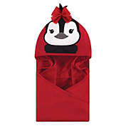 Penguin Hooded Bath Towel in Red