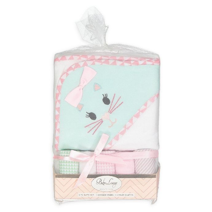 Kitty 6 Piece Hooded Towel And Washcloth Set Bed Bath And Beyond