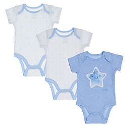 Sterling Baby 3-Pack Star Bodysuits in Blue