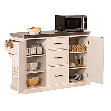 Hilale Furniture Brigham Kitchen, Adelle A Cart Kitchen Island With Stainless Steel Top