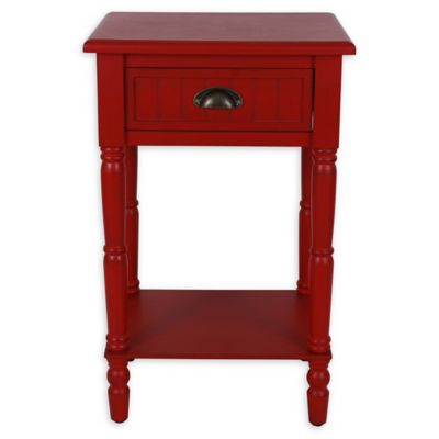 Decor Therapy Bailey Beadboard 1-Drawer Accent Table