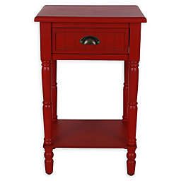 Decor Therapy Bailey Beadboard 1-Drawer Accent Table