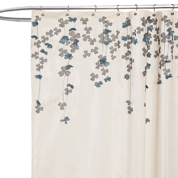 Flower Drop Fabric Shower Curtain Bed Bath and Beyond Canada