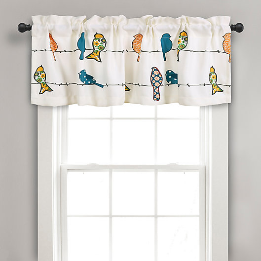 Alternate image 1 for Rowley Birds Rod Pocket Ruched Window Valance