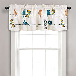 Rowley Birds Rod Pocket Ruched Window Valance in Yellow