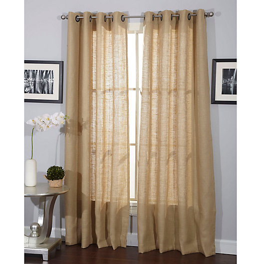 Burlap Curtain Panel with Grommets