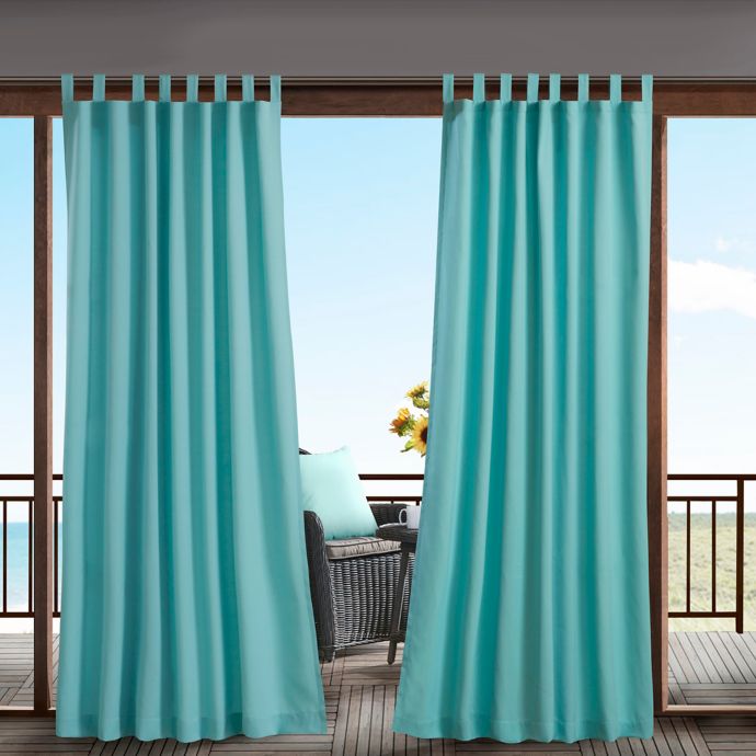 Madison Park Tybee Tab Top 3m Scotchgard Outdoor Curtain Panel