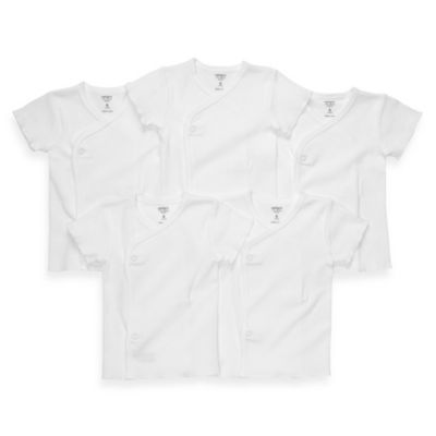 carter&#39;s&reg; 5-Pack Newborn White Side-Snap Undershirts