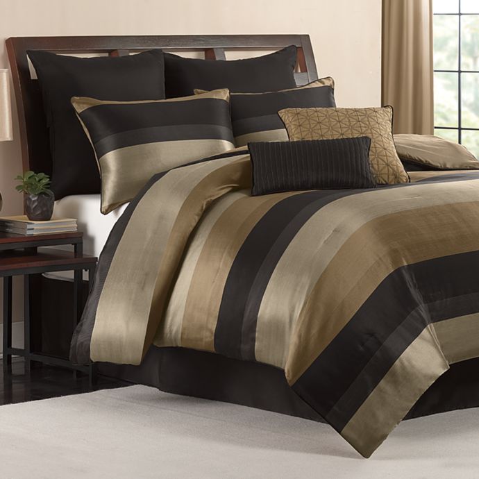 Hudson Comforter Set In Black Bed Bath Beyond