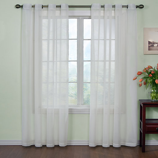 Alternate image 1 for Arm and Hammer™ Curtain Fresh™ 63-Inch Sheer Curtain Panel in White (Single)