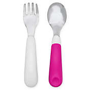 OXO Tot&reg; On the Go Fork and Spoon Set with Travel Case in Pink