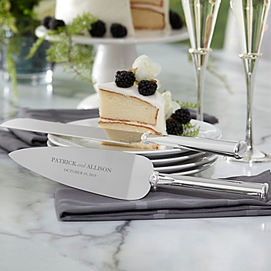 Lenox&reg; Devotion Personalized 2-Piece Cake Knife &amp; Server Set. View a larger version of this product image.