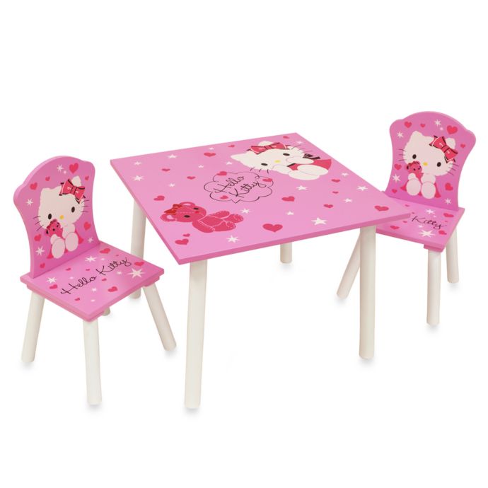 Hello Kitty® Table and Chairs Set | Bed Bath & Beyond