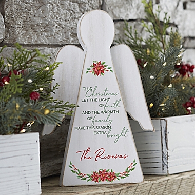 Christmas Blessings Personalized Wood Angel. View a larger version of this product image.
