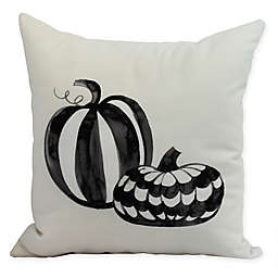 E by Design Witches Brew Pumpkin Duo Square Throw Pillow in Cream