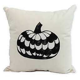 E by Design Witches Brew Pumpkin Square Throw Pillow in Cream