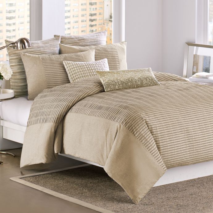 DKNY® City Rhythm Duvet Cover, 100 Cotton Linen Bed Bath and