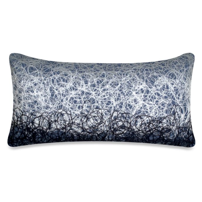 Dkny City Rhythm City Scribble Oblong Throw Pillow In Cobalt Bed