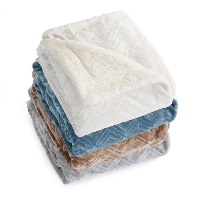Great Bay Home Ceilo Reversible Throw Blanket Bed Bath and Beyond Canada