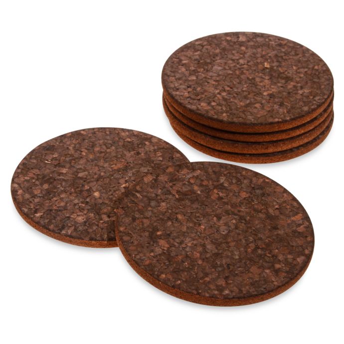 Dark Cork Coasters (Set of 6) Bed Bath and Beyond Canada