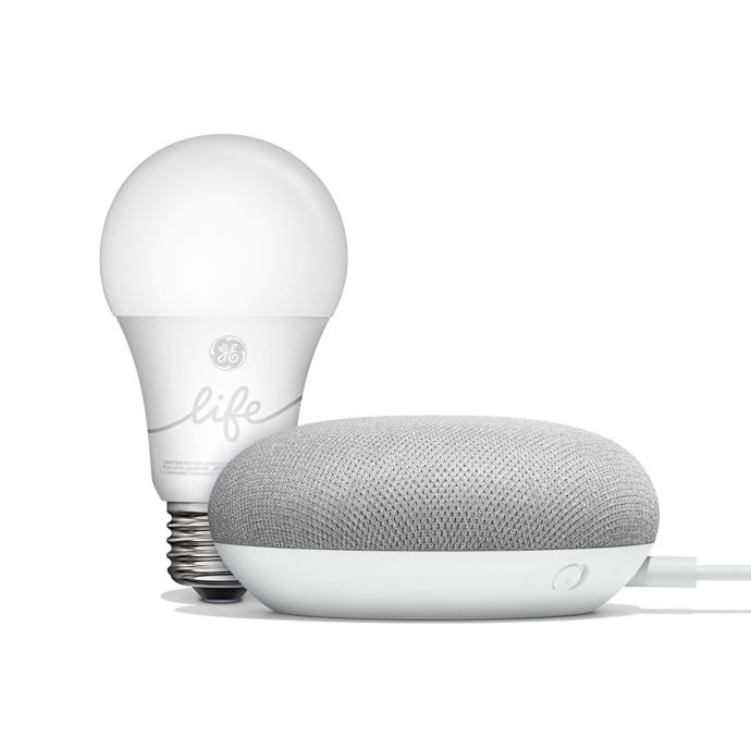 Google Home Mini with GE C-life Smart Bulb | Bed Bath & Beyond