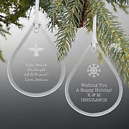 Create Your Own Engraved Teardrop Christmas Ornament