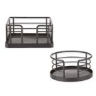 Alternate image 0 for SALT&trade; Steel Coaster Holder in Black Wire