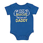 Alternate image 0 for Baby Starters&reg; Size 3M &quot;I Got These Muscles from My Daddy&quot; Bodysuit in Blue