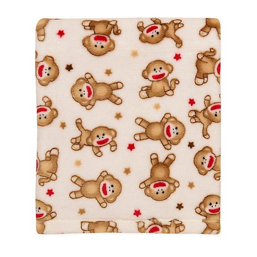 Alternate image 1 for Baby Starters® Sock Monkey Plush Blanket