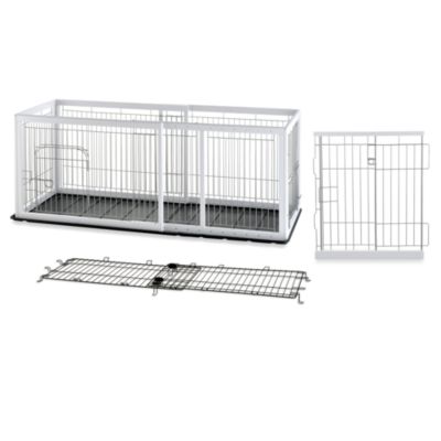 Richell Expandable Origami White Pet Pens with Floor Tray and