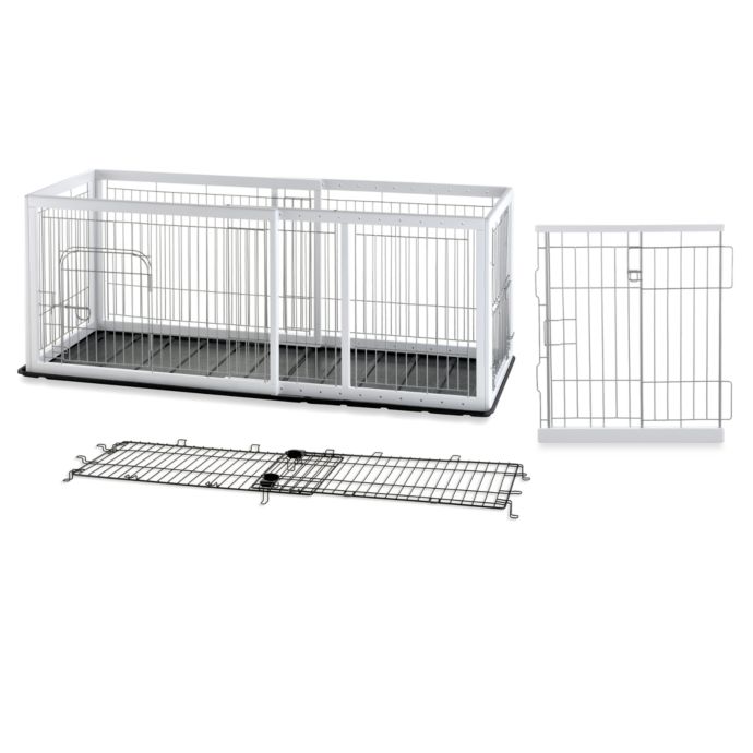 Richell Expandable Origami White Pet Pens With Floor Tray And