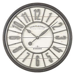 Sterling & Noble™ Farmhouse Collection Zinc Raised Number 29-Inch Wall Clock in Aged Steel