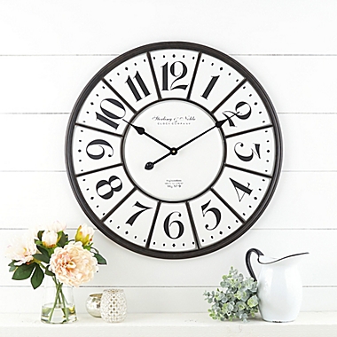 Sterling & Noble&trade; Farmhouse Collection Vintage Steel 26-Inch Wall Clock. View a larger version of this product image.