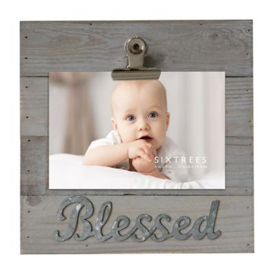 SixTrees LTD 3-Photo Blessed Photo Clip in Grey